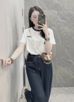 Áo thun nữ Korea viền màu