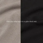 Áo thun cổ tròn dệt kim trơn - Ảnh 3